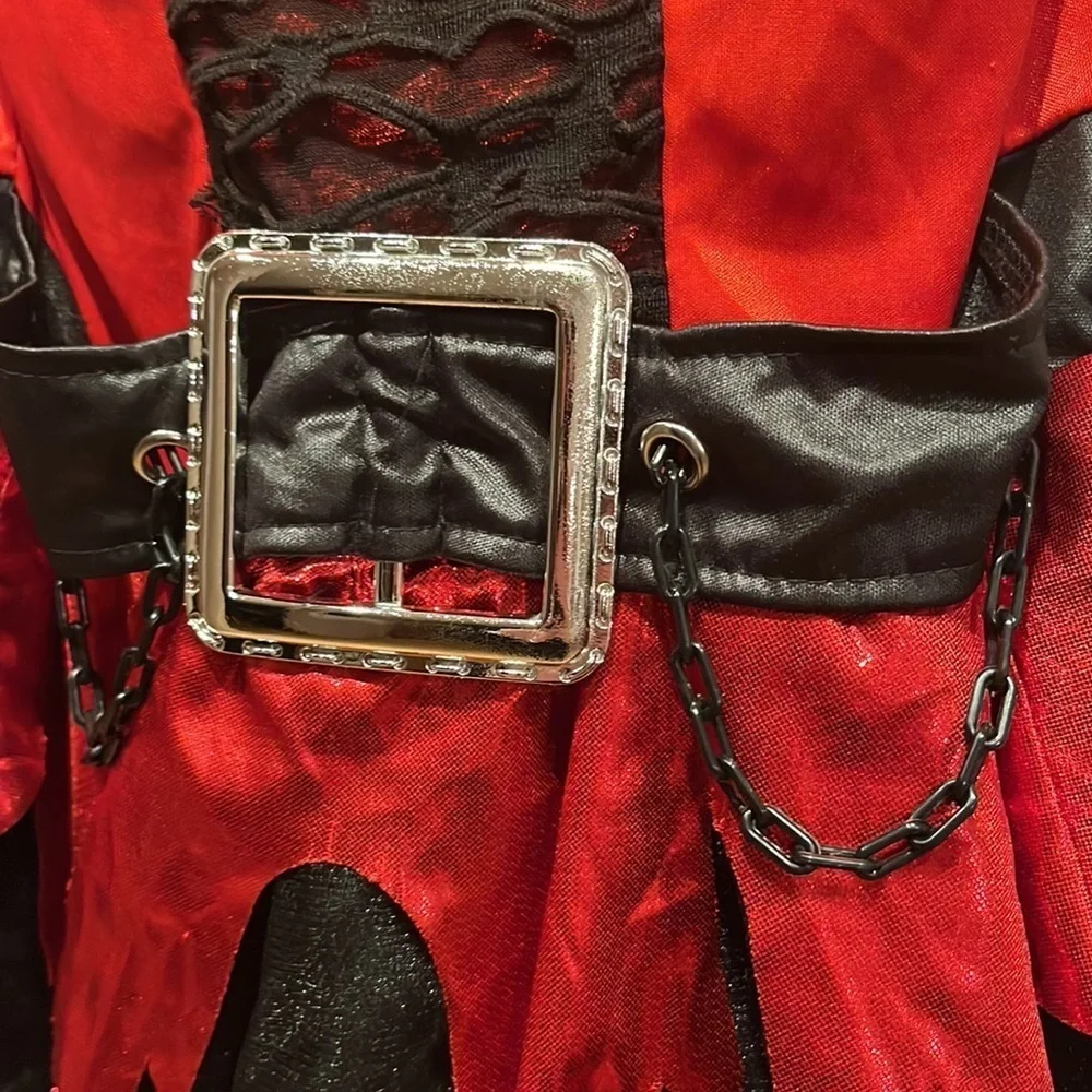 Child Medium Girls Devil Pirate Dress Costume